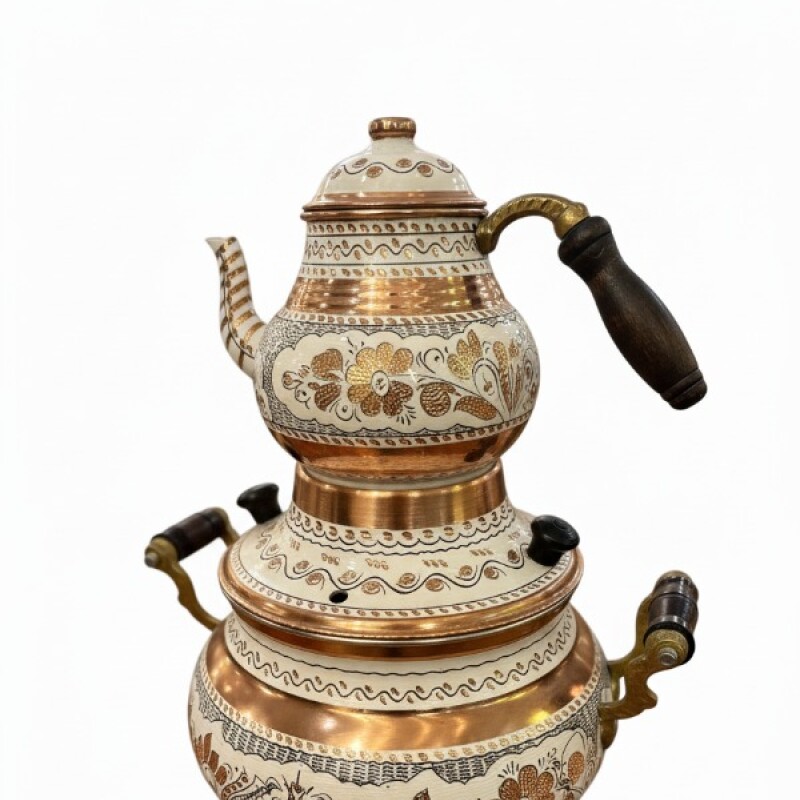 Samovar labrado negro Blanco