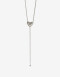 Collares Largos Strass Collar Largo Corazón - Plateado Rodio