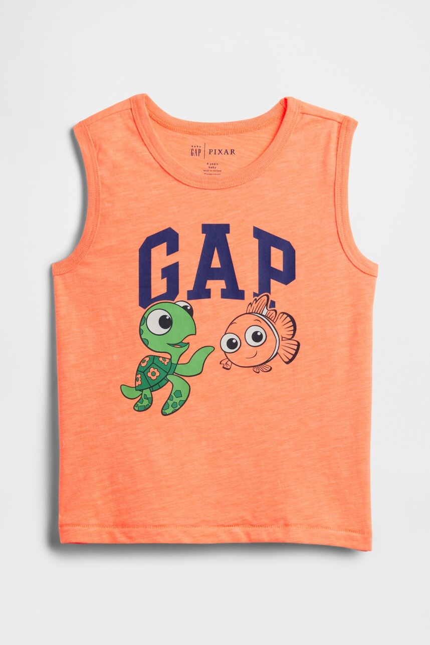 Musculosa Disney Toddler Niño Orange Kiss Neon