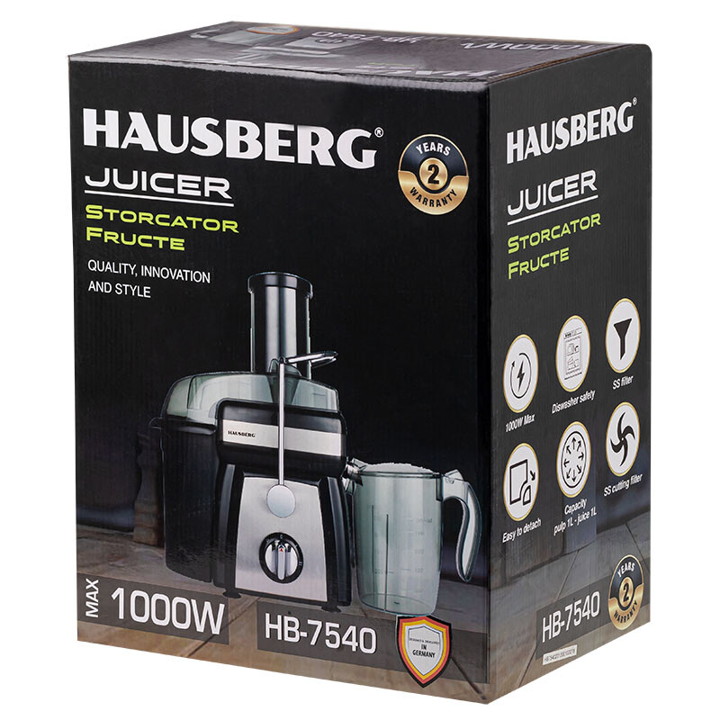 Extractor De Jugo 1000 W Hausberg HB-7540 Extractor De Jugo 1000 W Hausberg HB-7540