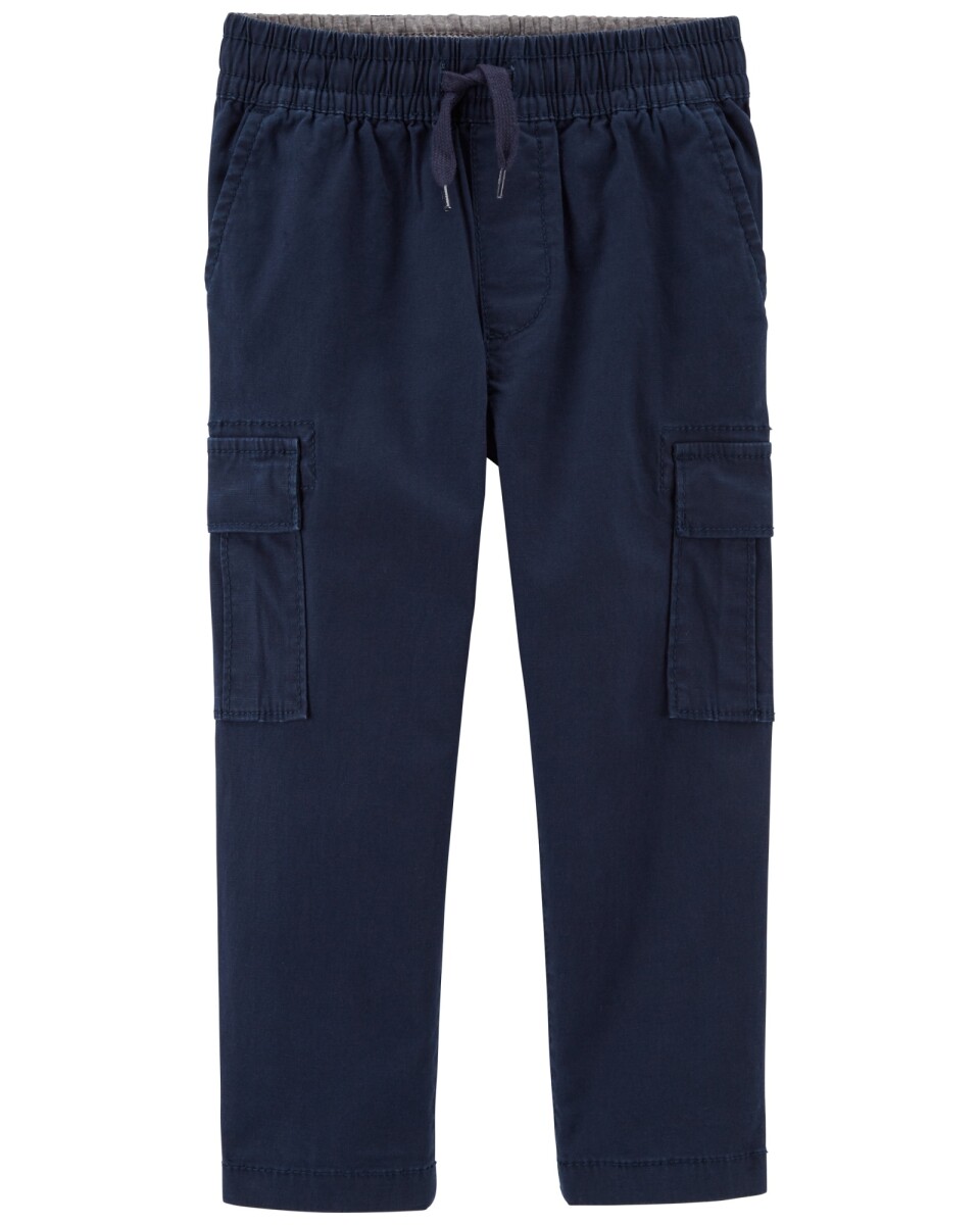 Pantalón cargo de lona, azul 