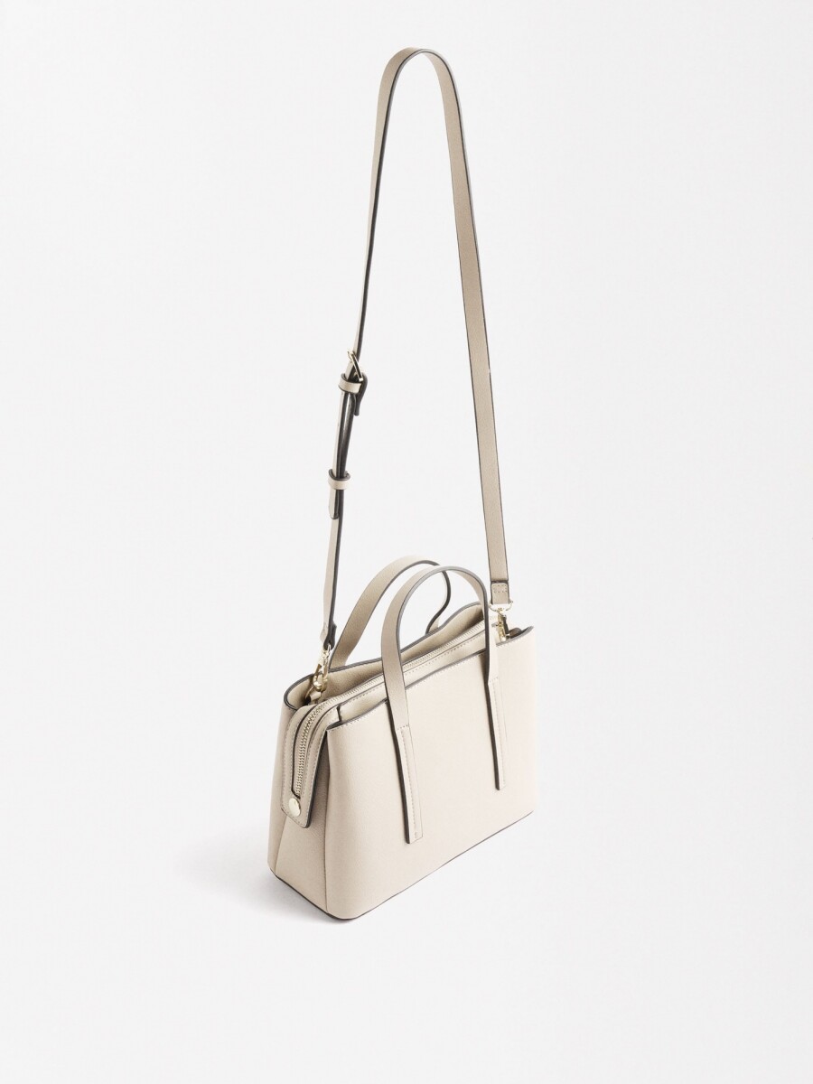 Bolso Tote Con Bandolera crudo