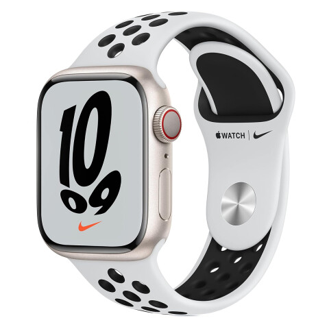 Reloj Apple Watch Series 7 Nike Gps + Ular Lte 41 Mm SMARTWATCH APPLE S7 NIKE 41MM +CEL BLNCO