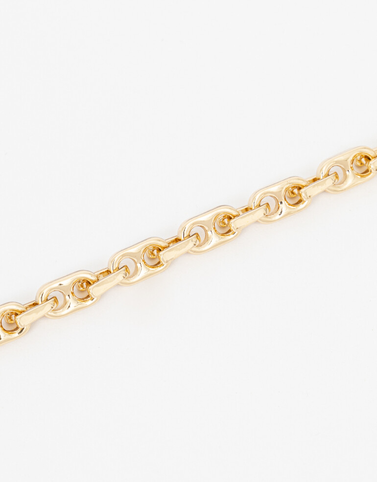 Pulseras Flexibles Metal Pulsera Flexible Eslabón Bold - Dorado