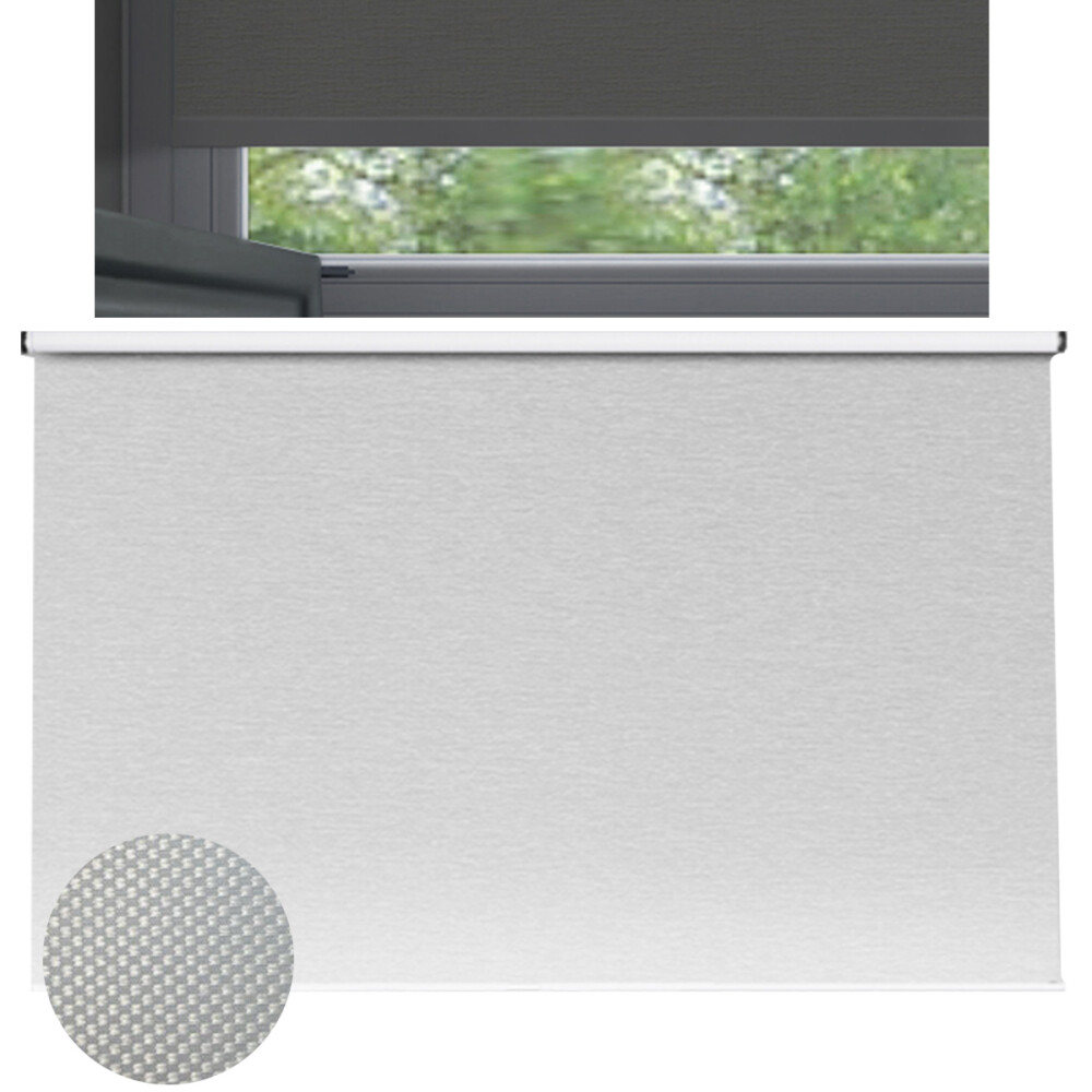 Cortina Blackout Texturada 100% opaca roller 1.00x2.00m Blanco