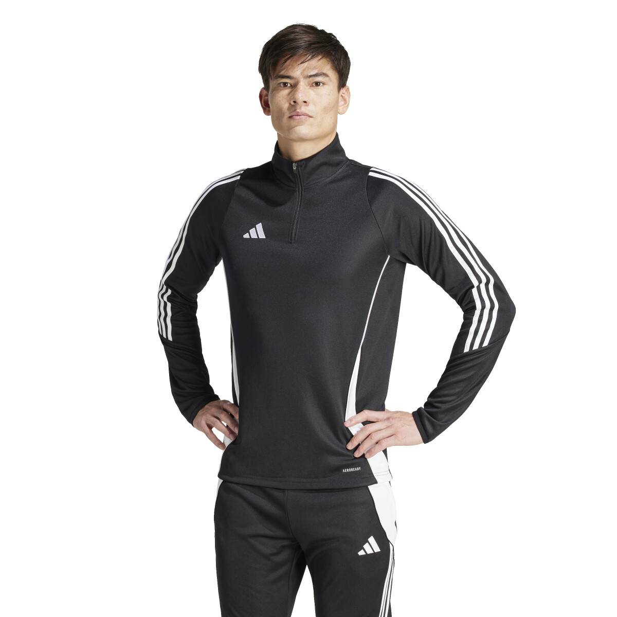 Buzo de Hombre Adidas Zip Tiro 24 - Negro - Blanco 