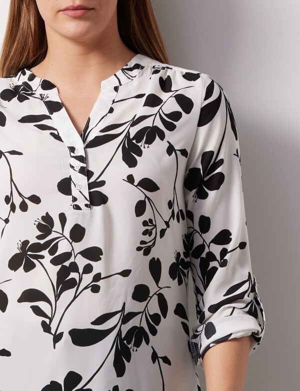 Blusa Printed BLANCO/NEGRO