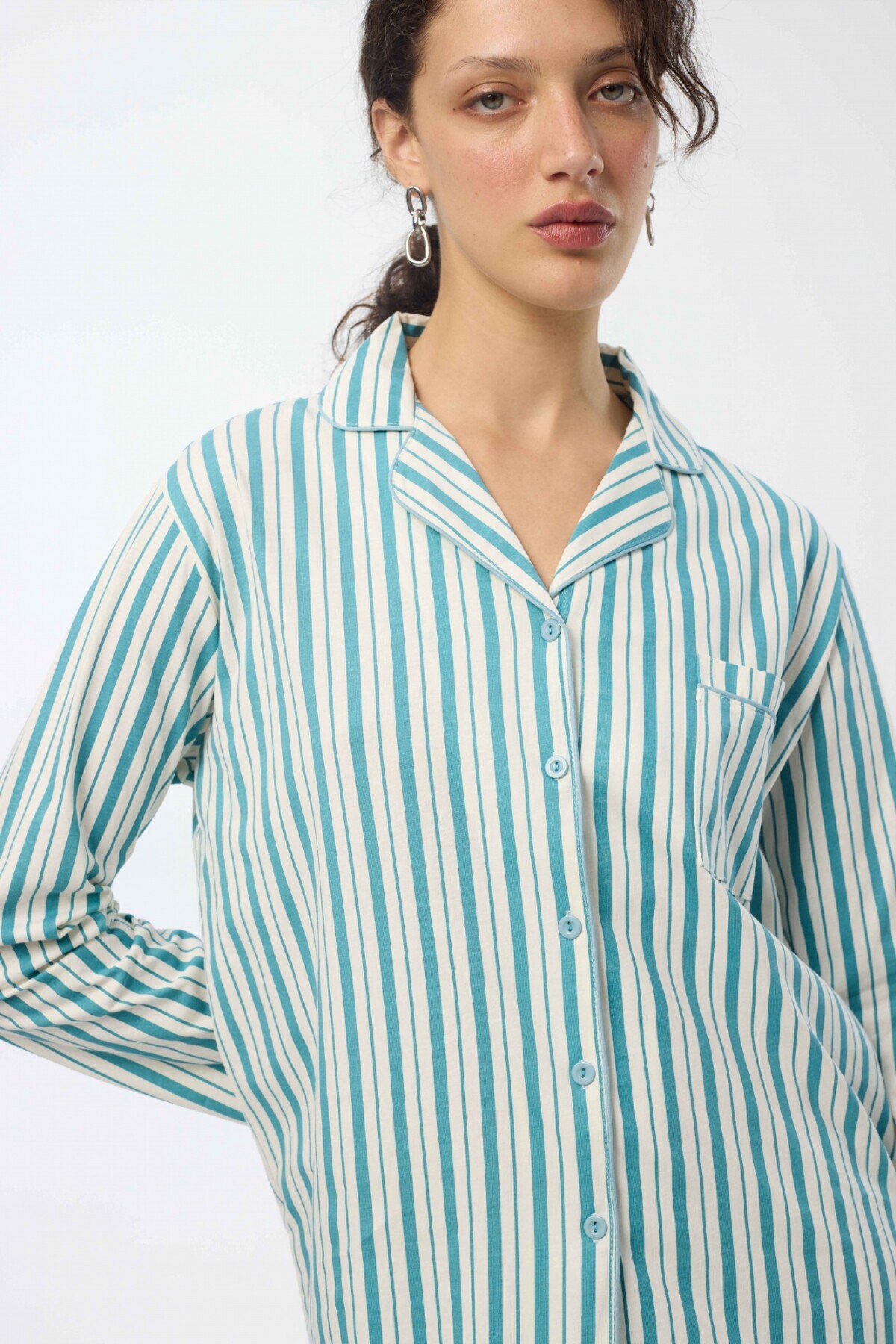 Camisero Berta Rayas Verde