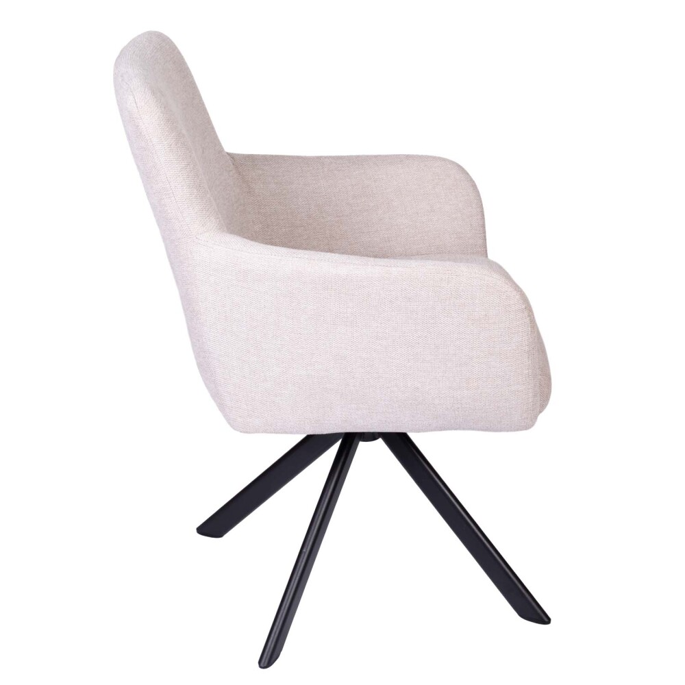 BUTACA DE COMEDOR HIERRO-Y-TELA NATURAL-BEIGE SISSI