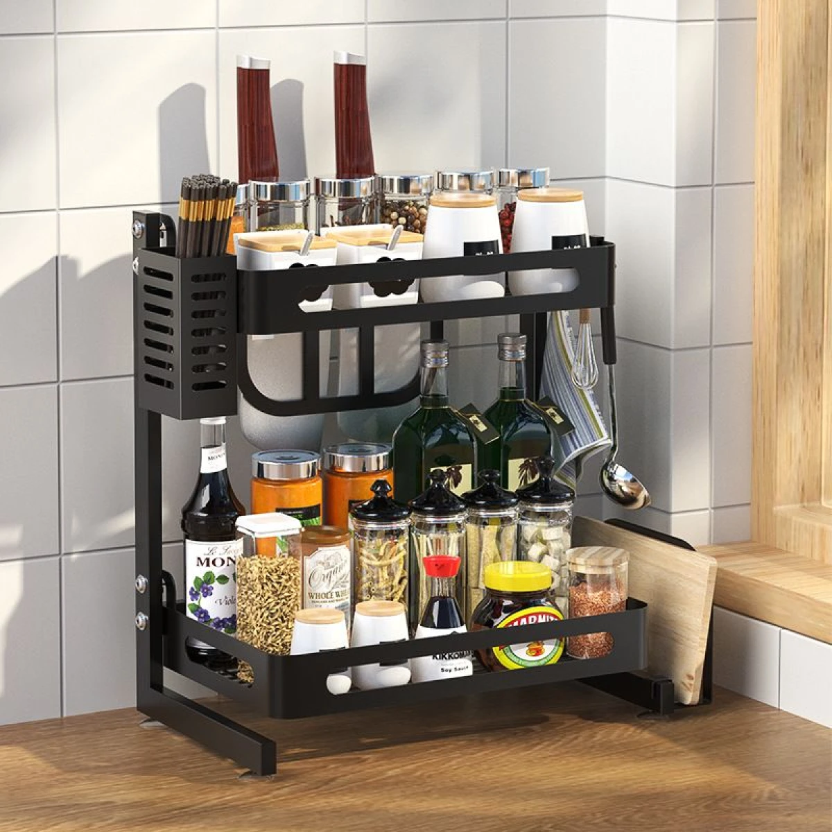 Organizador Multiuso Condimentos y Accesorios de Cocina 2 Niveles 