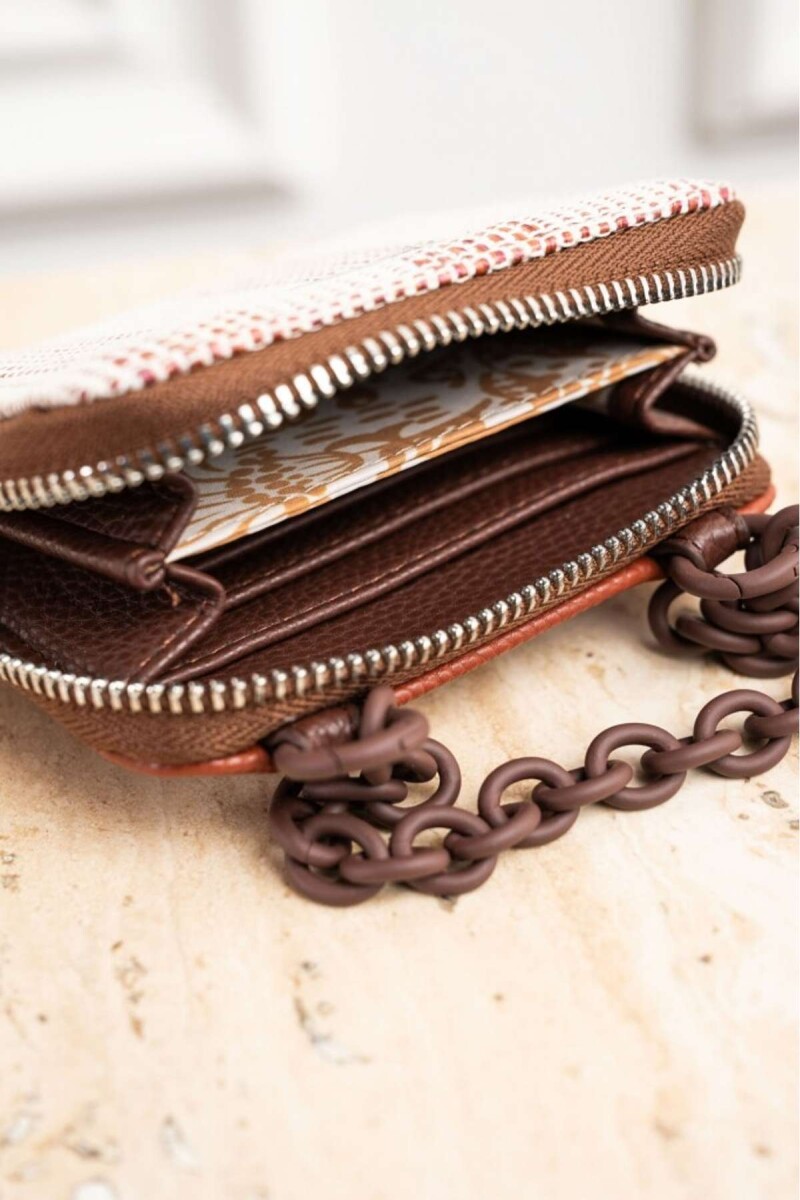 Cartera Con Cadena - Terracota 