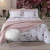 Juego Sábanas Queen Size Dohler 200 Hilos 100% Algodón Flores Rojas