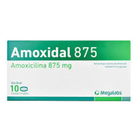 Amoxidal 875 Mg 10 Comprimidos Amoxidal 875 Mg 10 Comprimidos