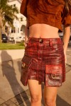 Mini Pocket Skirt óxido Rojo
