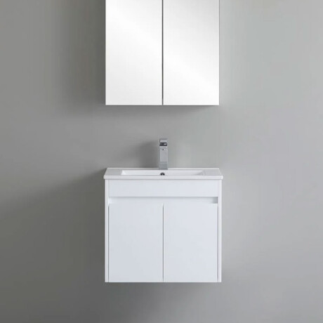 MOBILIARIO BAÑO MUEBLE LAQUEADO BLANCO 51X39X56CM 2 PUERTAS 000
