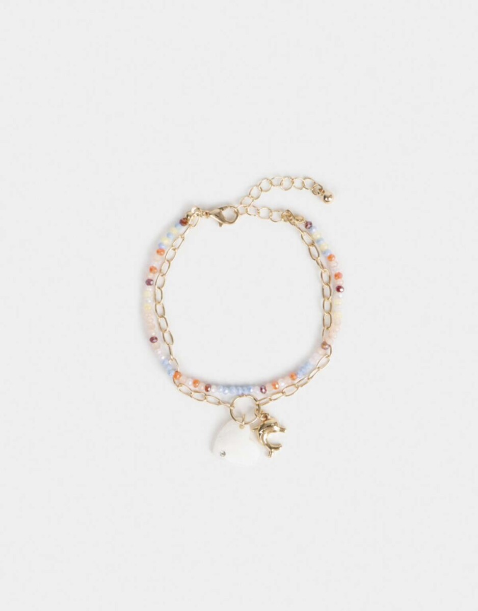 Pulsera Flexible Multicadena - Dorado 