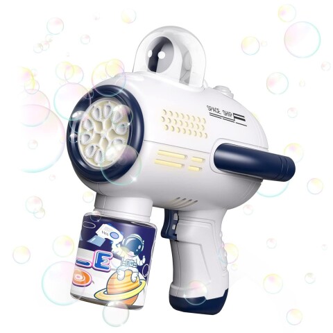 Pistola Burbujas Burbujero Astronauta Pilas Nave Espacial Variante Color Azul