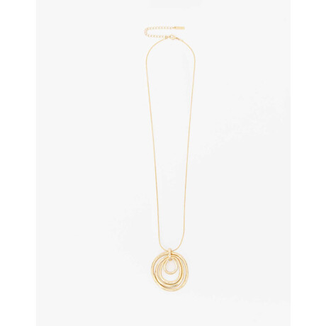 Collar Con Dije Circular Dorado