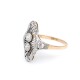 Anillo en oro 18k, brillantes centrales y diamantes Anillo en oro 18k, brillantes centrales y diamantes