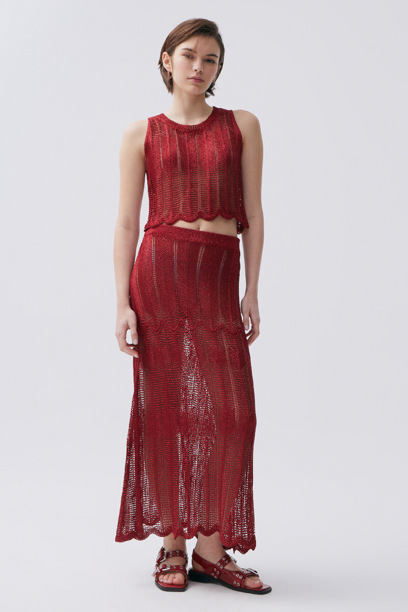 Falda Cherry Rojo