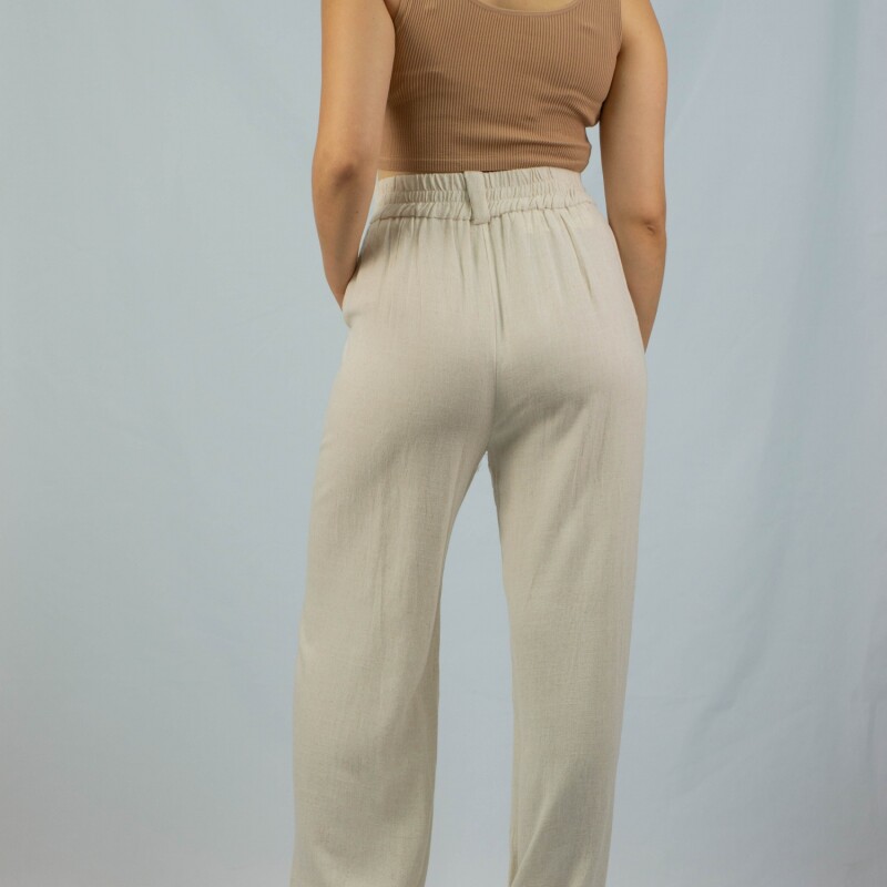 Pantalon Lino Slowly Off White