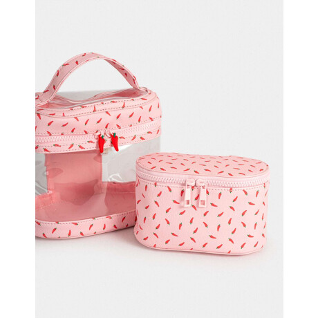 Set De Portacométicos Rosa Viejo