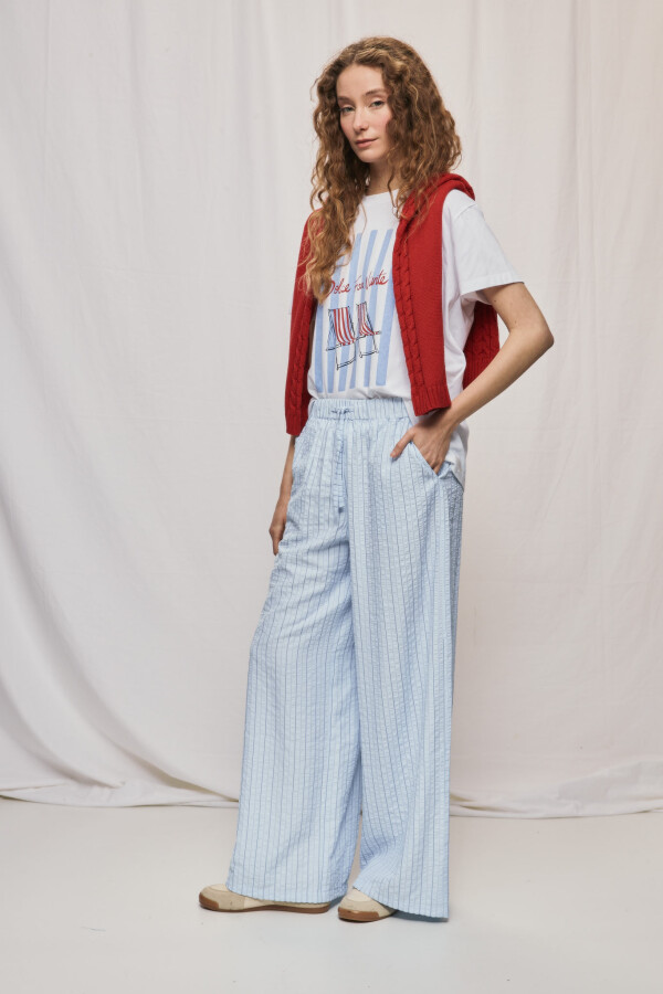 PANTALÓN ROMA Celeste