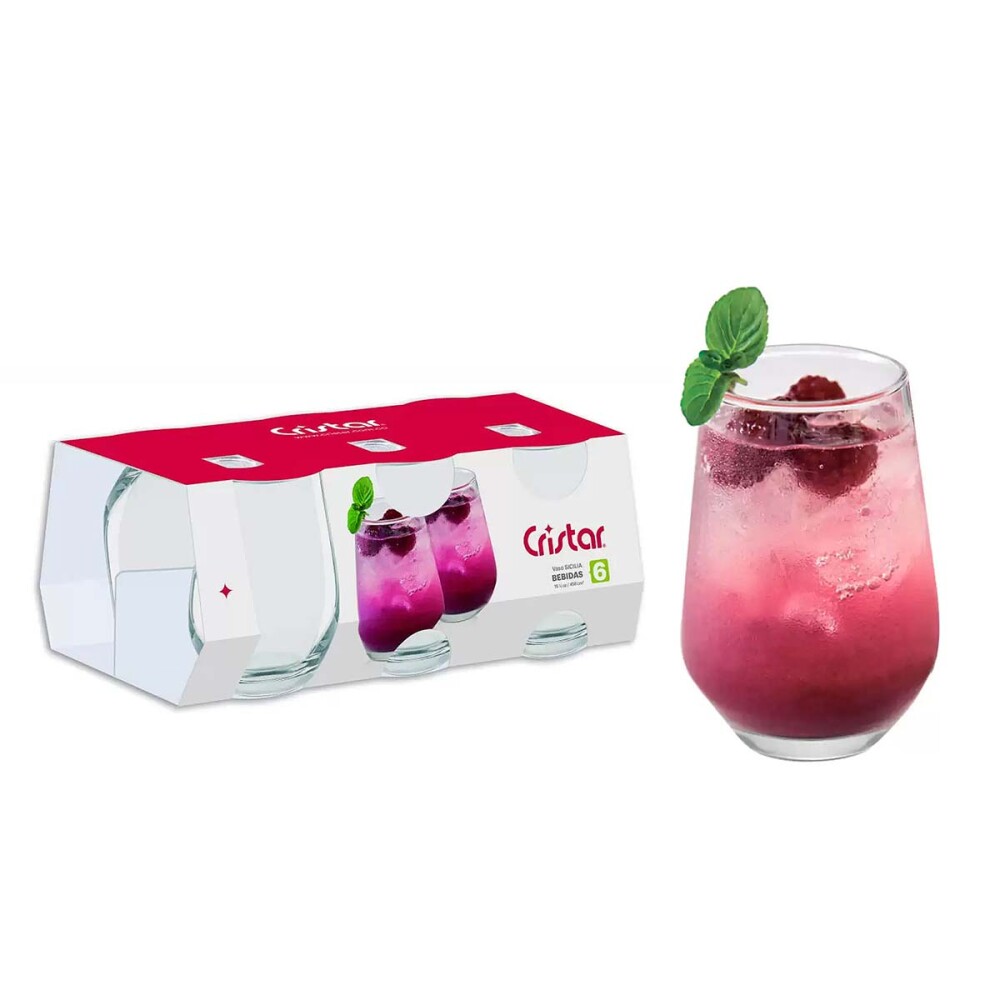 Set vasos Sicilia 470ml x6 CRISTAR Set vasos Sicilia 470ml x6 CRISTAR