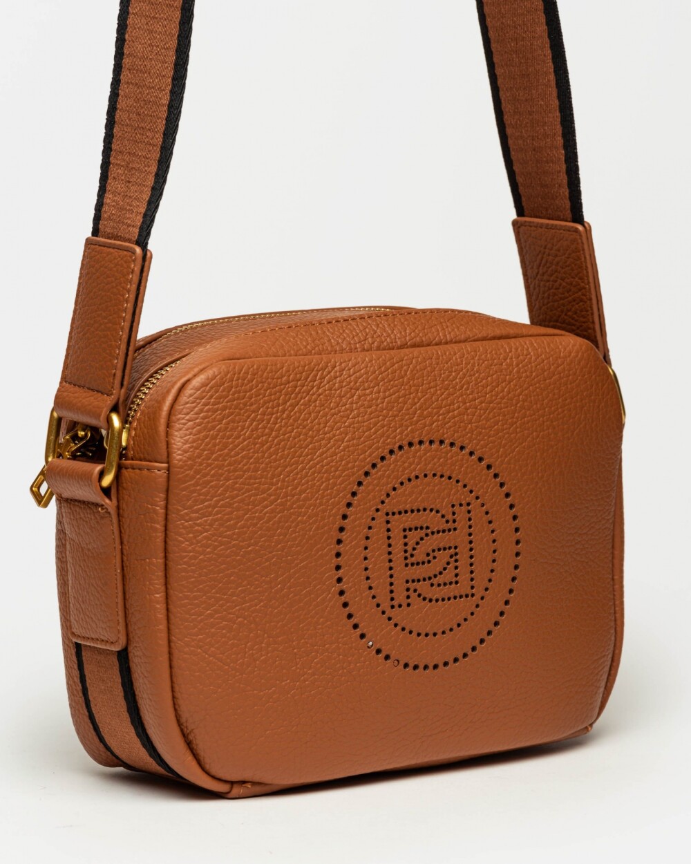 Bandolera Key en efecto cuero graneado Cuoio