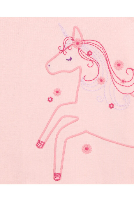 Pijama cuatro piezas de algodón, dos pantalones y dos remeras, diseño unicornios Pijama cuatro piezas de algodón, dos pantalones y dos remeras, diseño unicornios