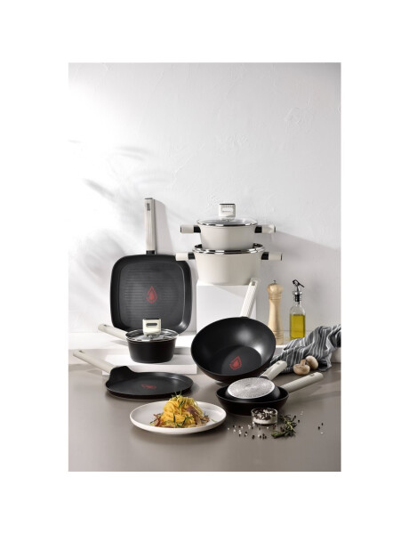 WOK 26CM ALUM. FORJADO LINES BLANCO WOK 26CM ALUM. FORJADO LINES BLANCO