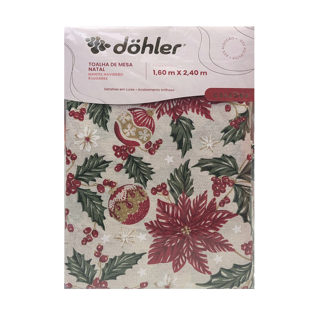 Mantel Rectangular Navideño Dohler Celebra 160 x 240 cm - 106 