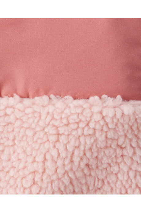 Chaleco de sherpa, rosado Sin color