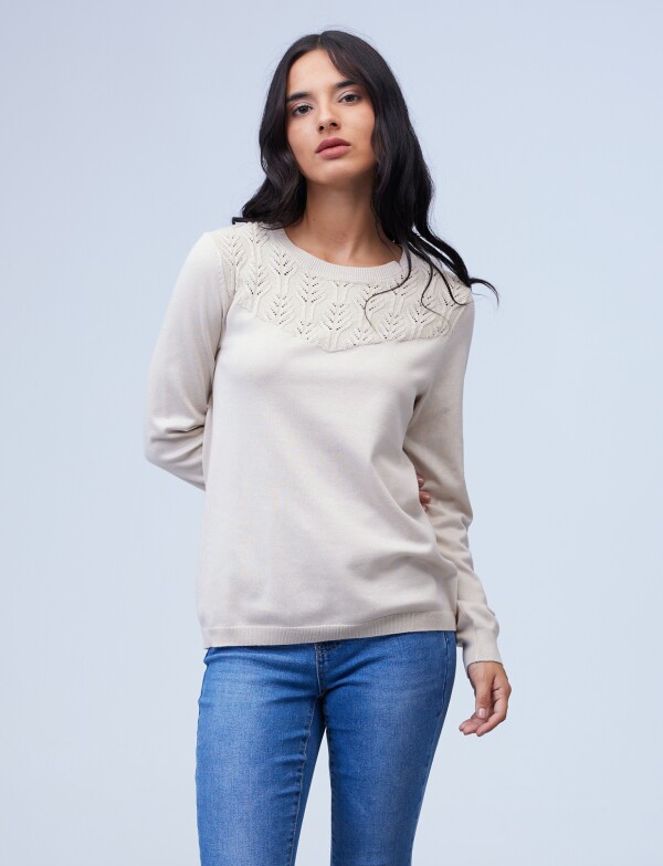 Buzo Bordado BEIGE
