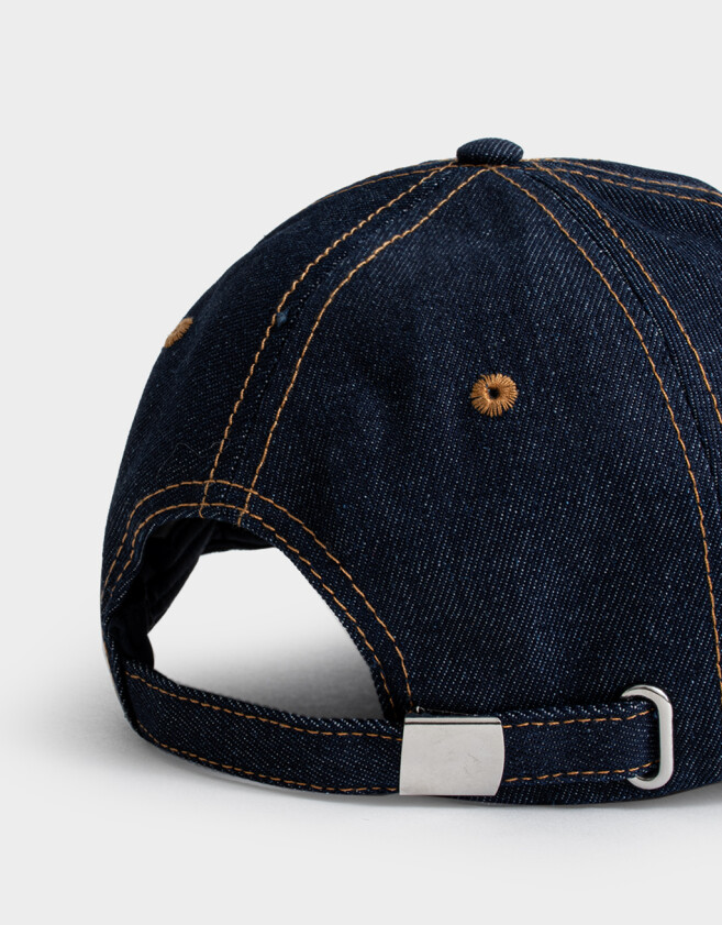 Caps Gorra Denim Bordada - Azul Gastado