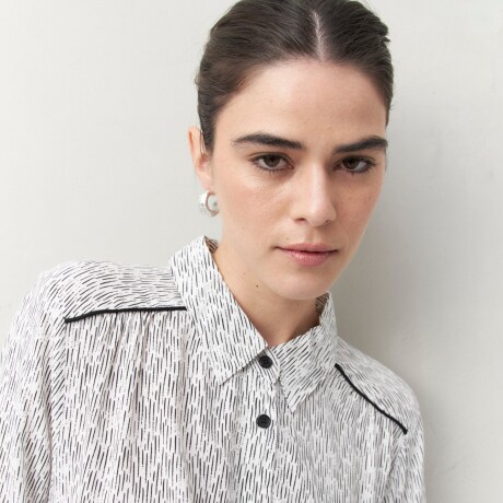 CAMISA ALTHEA Negro/Blanco