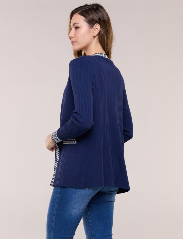 Cardigan Guardas En Jacquard AZUL