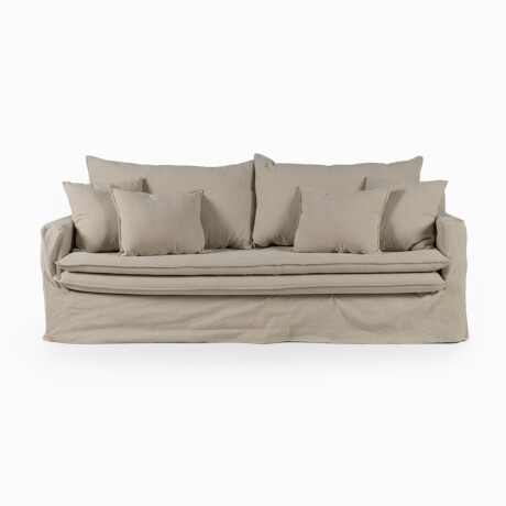 Sofá Gin con Funda - Tela Rústica - 3 cuerpos TD5263-1636 (Capuccino)