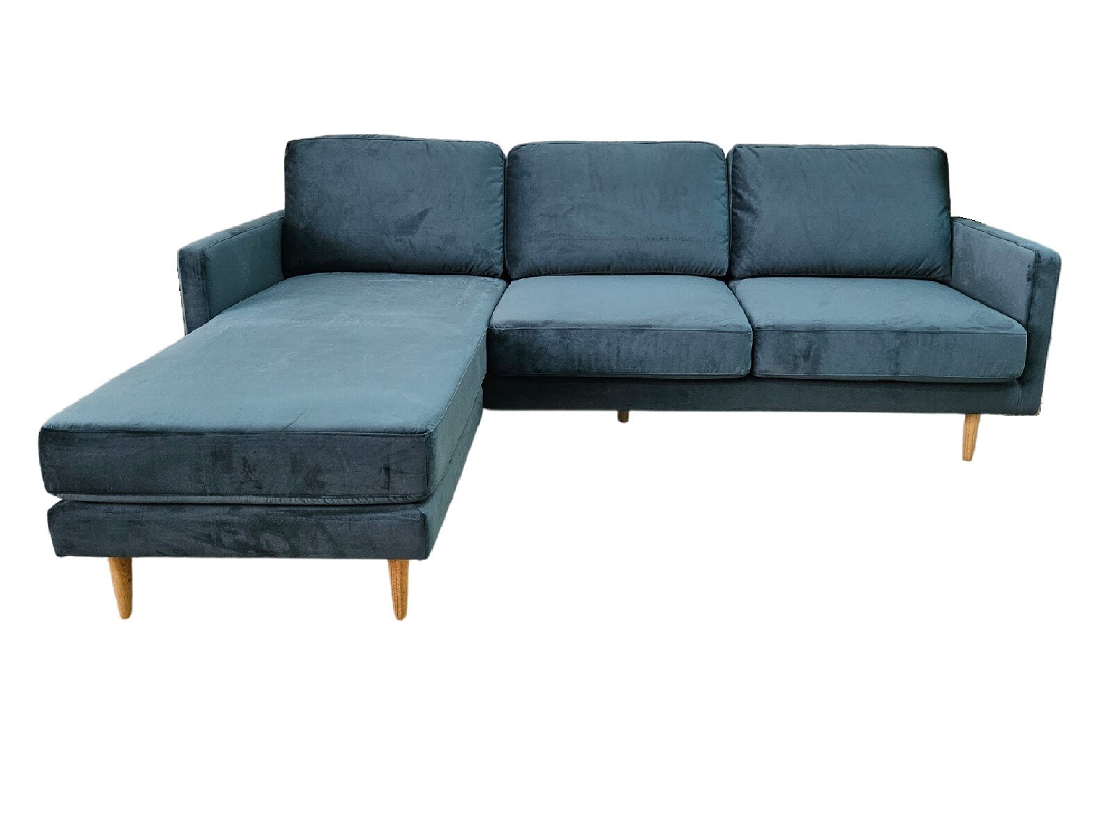 Sofa con Chaise PRADA - Petróleo Velvet 