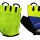 Par de Guantes de Ciclismo Cortos K AZUL-FLUO