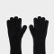 Guantes Varios Romántico Guantes Tejidos Largos - Negro