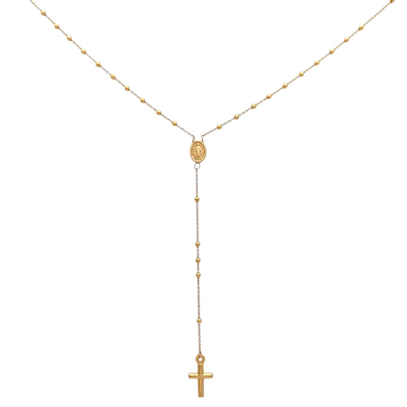 Rosario Virgen Milagrosa-Oro bajo-Sin piedra-RO8003 sinpiedra