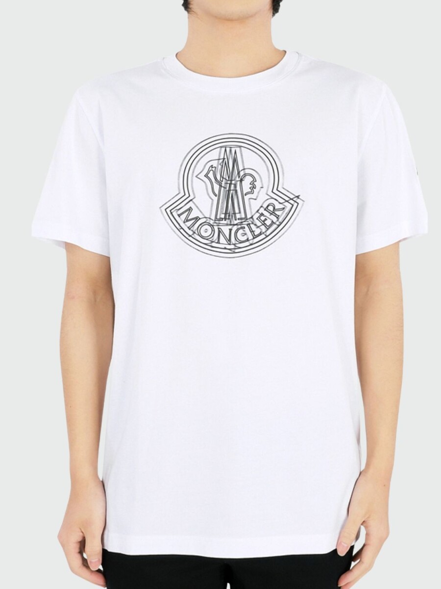 Moncler - Remera de algodón con logo 