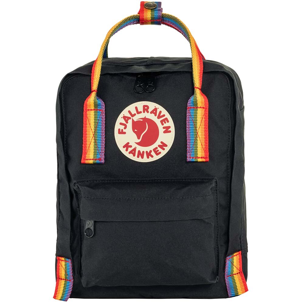 Mochila Fjallraven Kanken Rainbow Mini Unisex Black-Rainbow Pattern