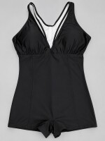 Enteriza short Negro