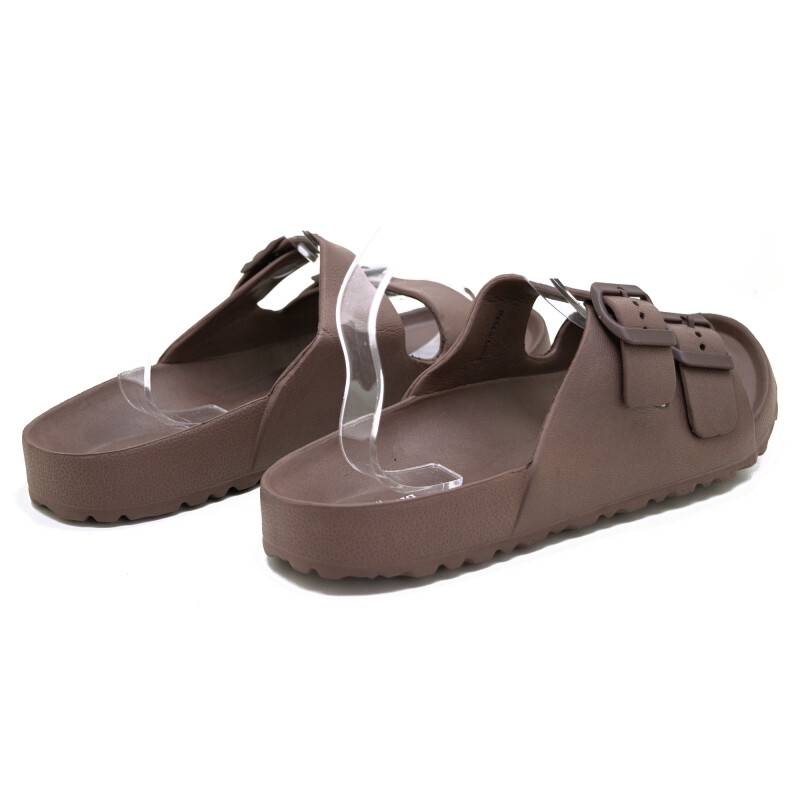 Sandalias The Brooklyn Haus Chinela 2 hebillas de Hombre - YF28M Cafe