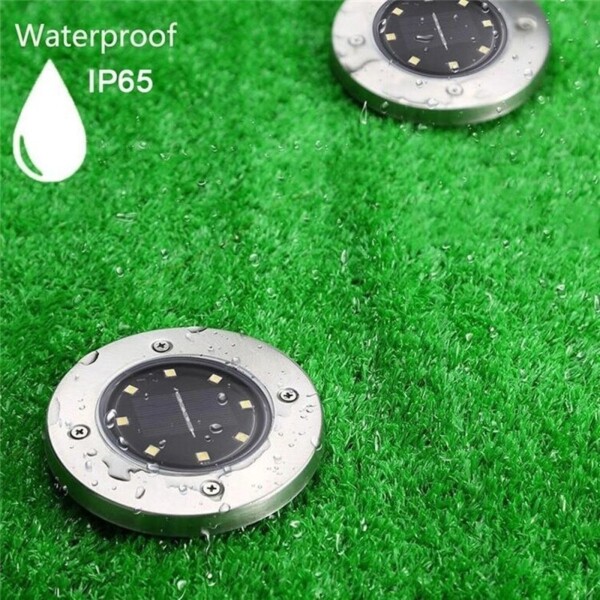 Foco Luz Solar Para Jardin Piso Embutir A Bateria 8 Led X10 Foco Luz Solar Para Jardin Piso Embutir A Bateria 8 Led X10