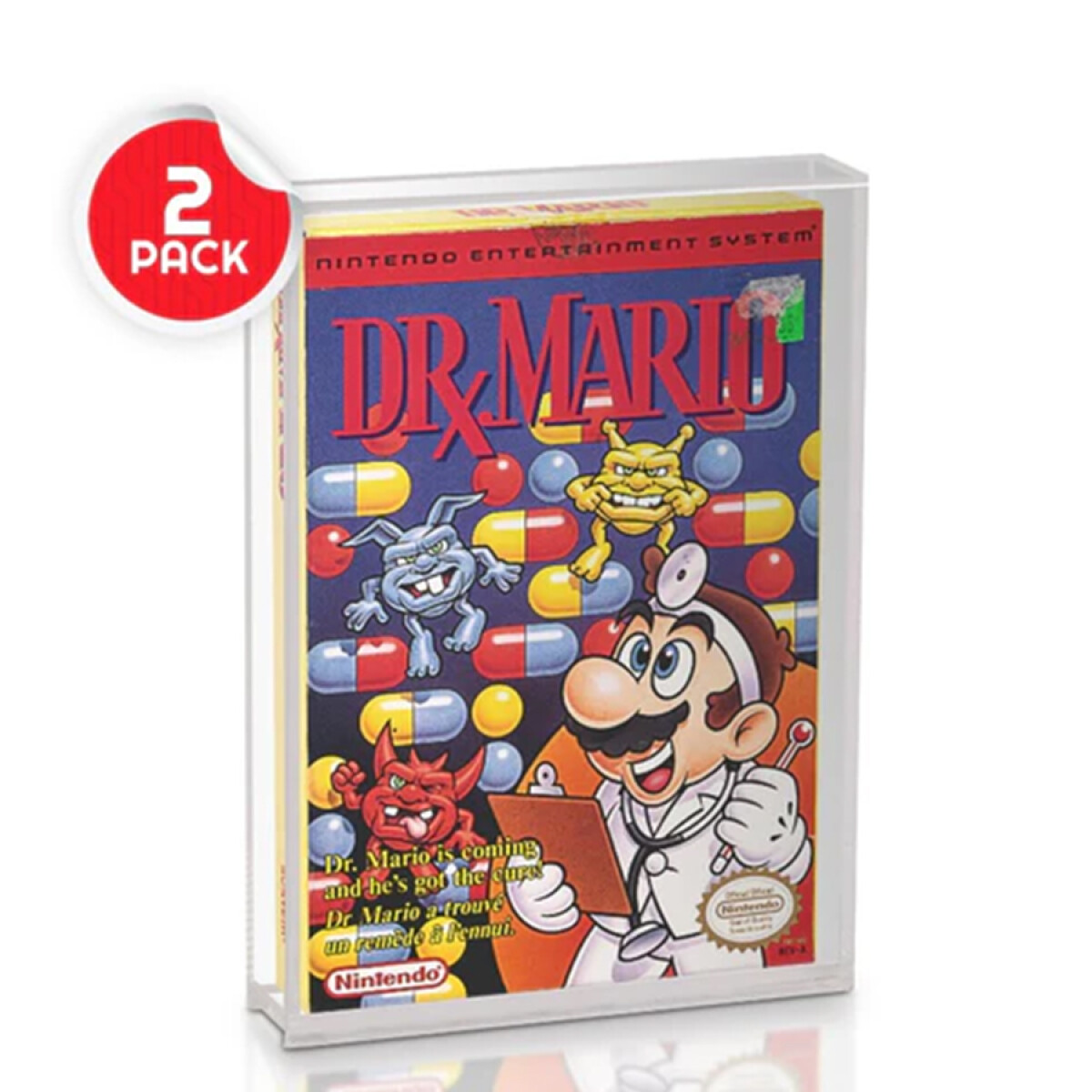 Protectores para juegos de NES (Caja)(Acrilico)(Pack x2) *No incluye juego* 