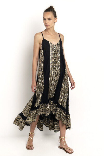 VESTIDO MIDI CLÁSICO Negro
