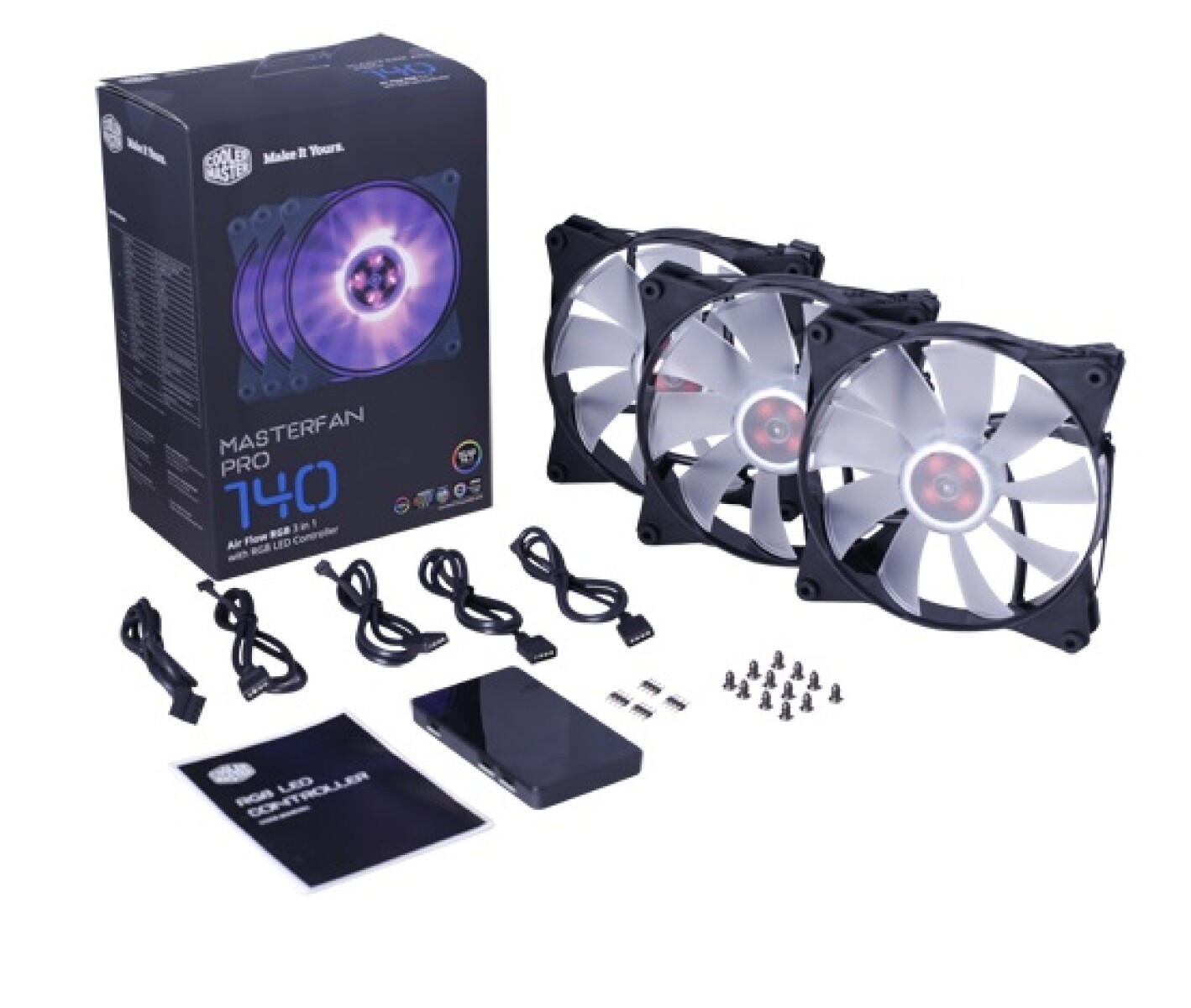 Fan Coolermaster MFP140 Af Rgb 3EN1 C/controlador 